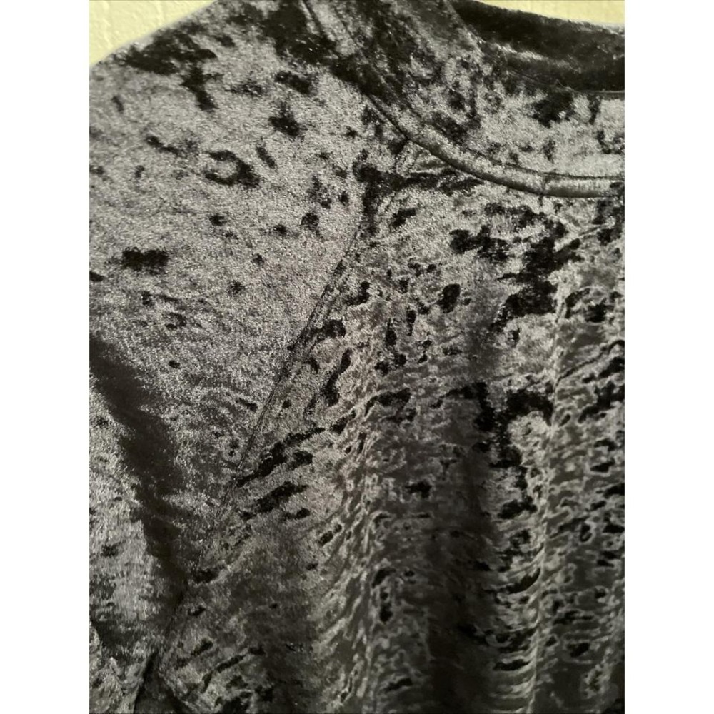 Crushed Velvet Size 8 Long Sleeve Black - Picture 6 of 6